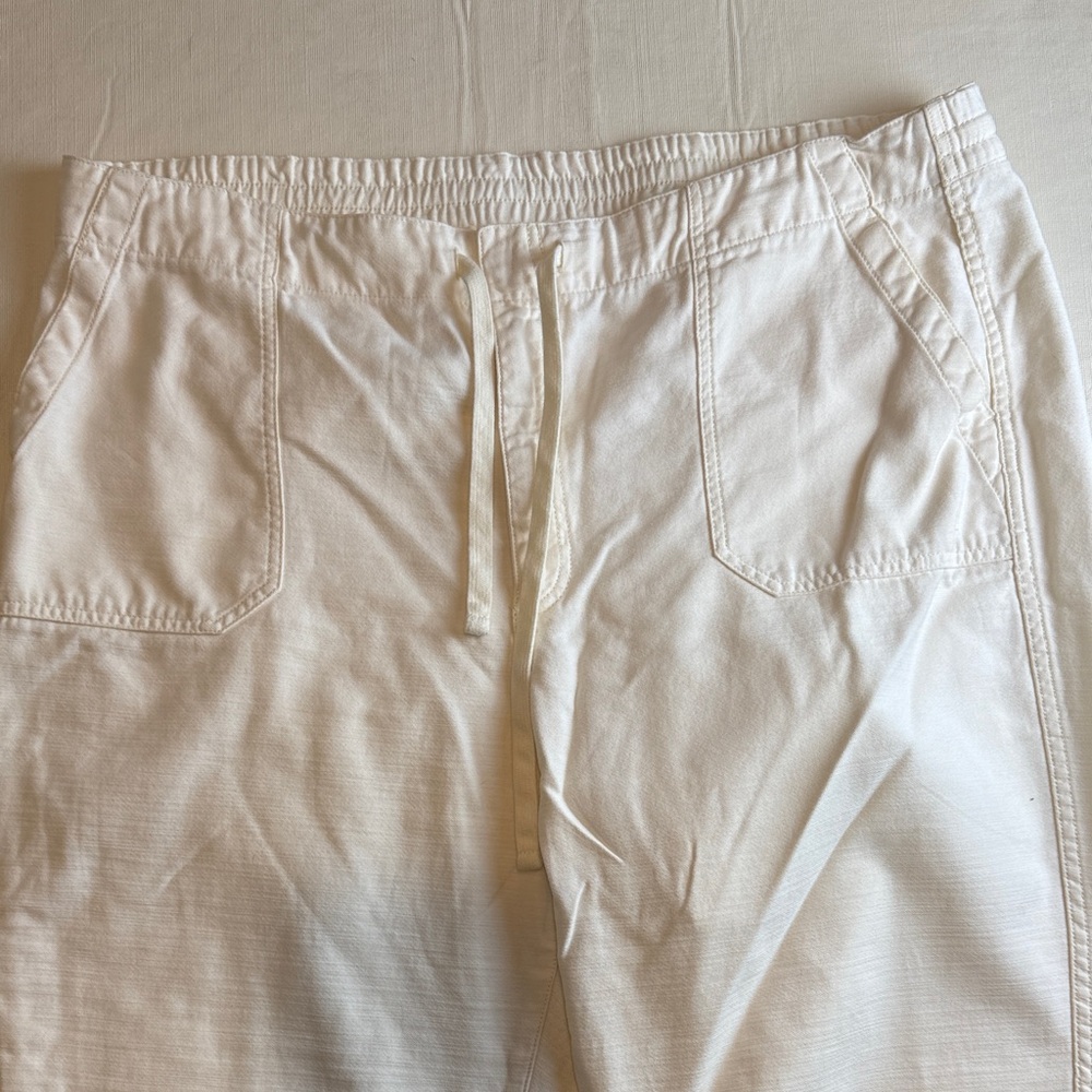 J. Crew Women's Off-White Elastic Waist Drawstring Pants Size XXL - Picture 4 of 14
